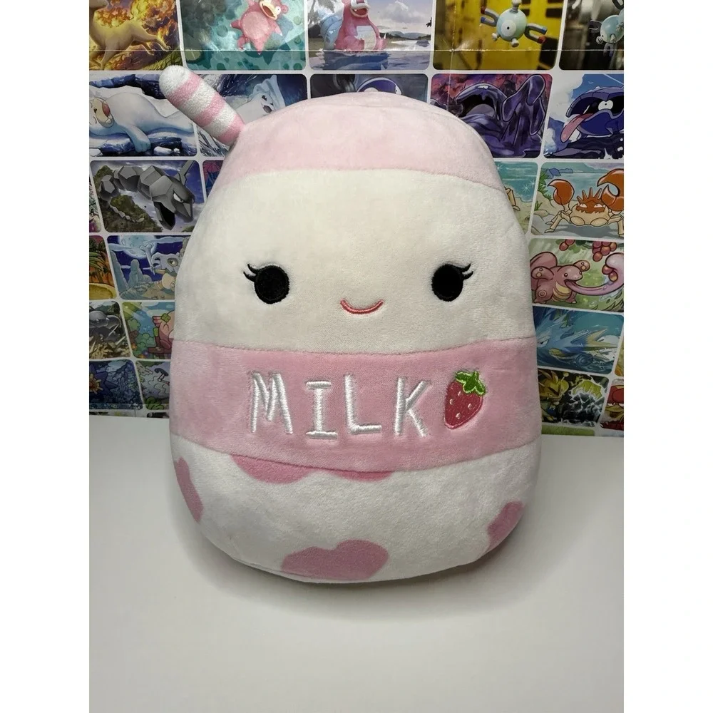Squishmallows Amelie Strawberry Milk Plush 9